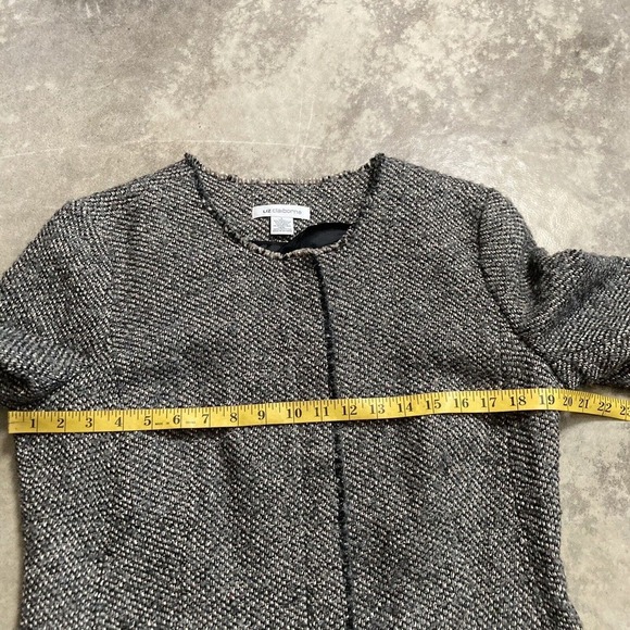 Liz‎ Claiborne Blazer Womens Sz Large Wool Blend Zip Closure Tweed - Picture 2 of 11